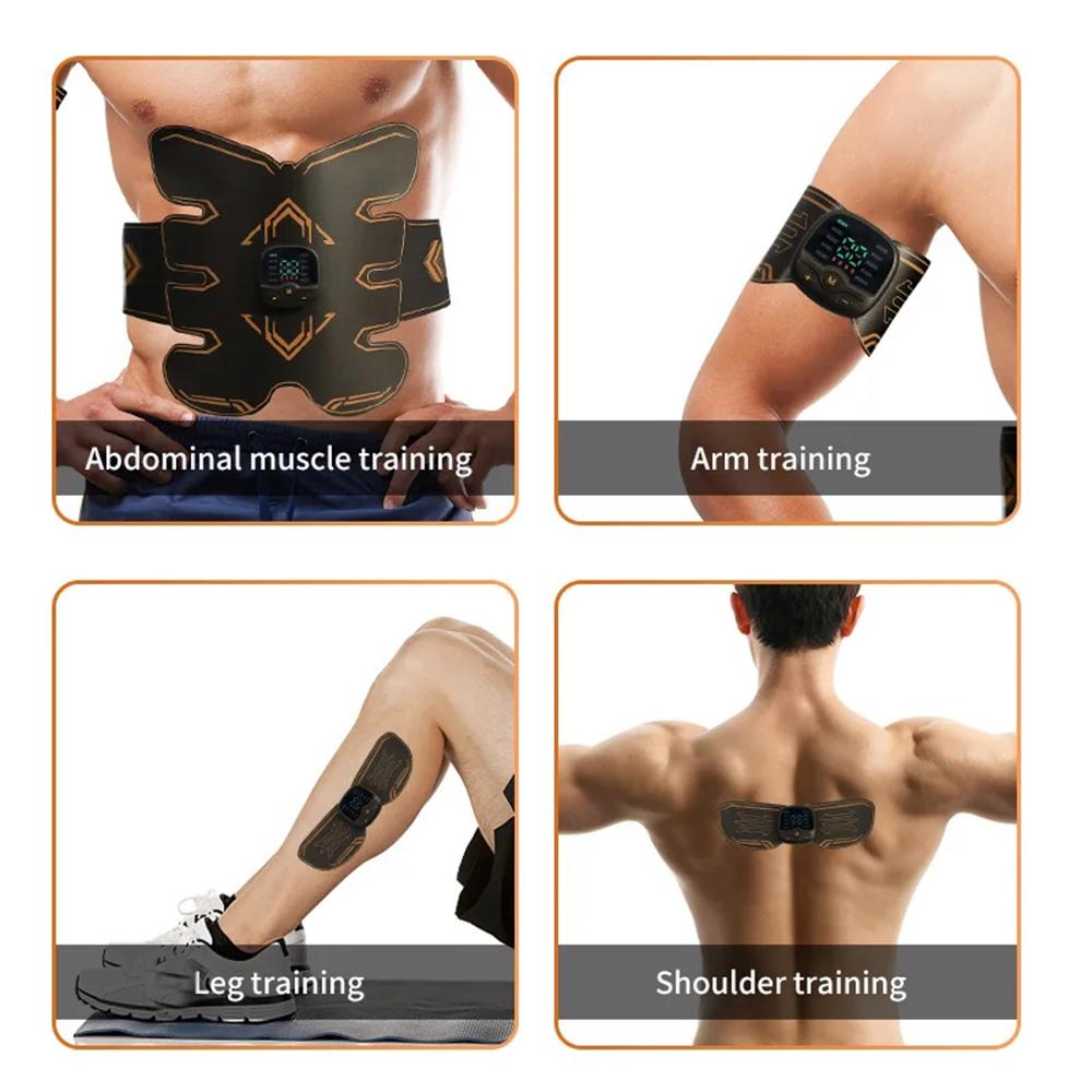 EMS Muscle Stimulator ABS Trainer Abdominal Toning Belt Muscle Toner Body Arm Leg Belly Lose Weight Fat Burn Home Gym Fitness