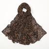 Hot-selling new leopard print chiffon printed long towel IN wind soft skin-friendly breathable bag head towel women