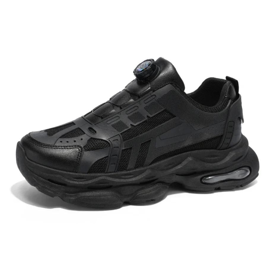 2025 newMen's shoes breathable new casual black sneakers mesh thick-soled heightened daddy work protection shoes for men zapatos