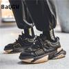 Fashion Men's Luxury Design Casual Sneakers for Men Thick Sole Chunky Sneakers Platform Trend Walking Sports Shoes Chaussure Homme