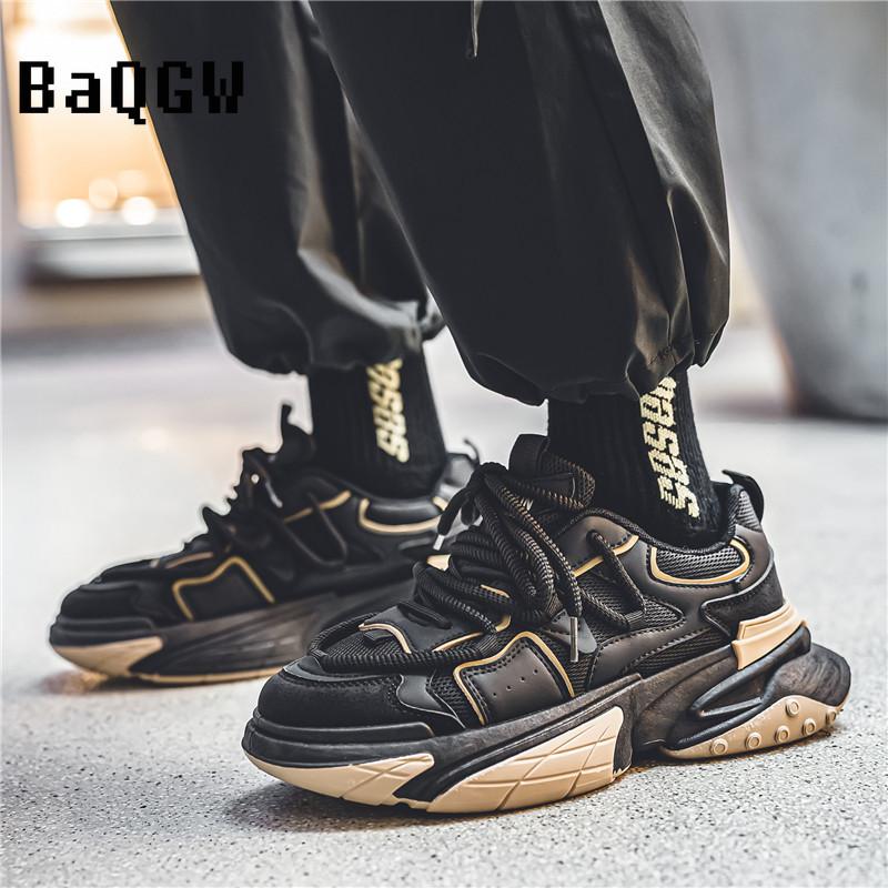 Fashion Men's Luxury Design Casual Sneakers for Men Thick Sole Chunky Sneakers Platform Trend Walking Sports Shoes Chaussure Homme