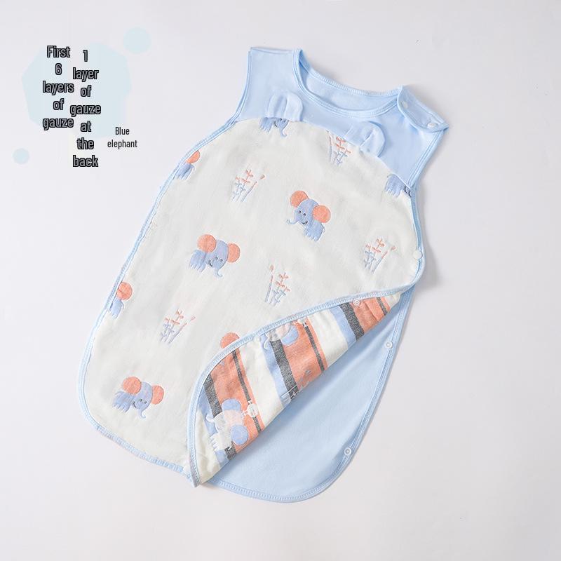 Pure Cotton Baby Sleeping Bag - All-Season Quilted Anti-Kick Blanket for Newborns