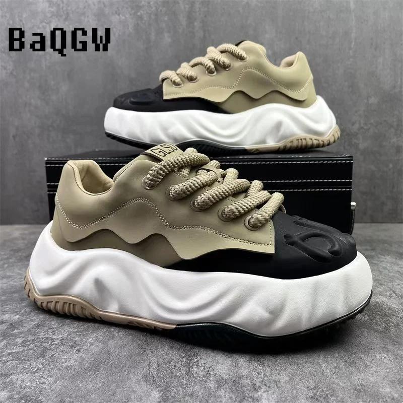 Дизайнерские мужские туфли нового стиля с цветными блоками — фото 5