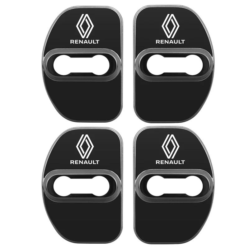 Interior Stickers For Renault Clio Captur Trafic Scenic 2 Megane 2 3 4 Kadjarle 4Pcs Titanium Alloy Car Door Lock Protective Cov