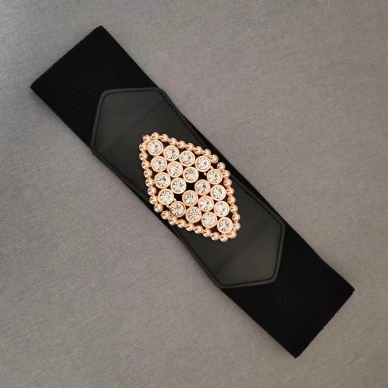 Stylish And Comfortable Black Elastic Waist Belt For Women Ideal For Dressy Casual Wear