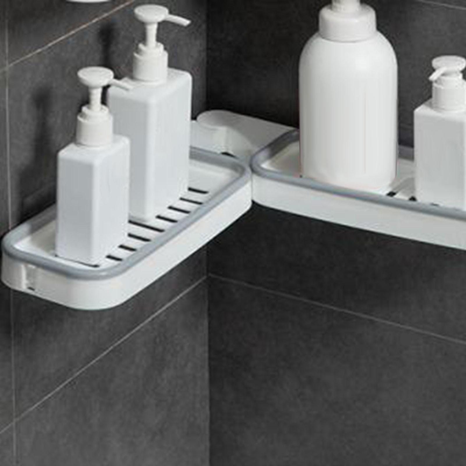 

Настенная угловая полка для ванной комнаты, складная, органайзер-стойка для ванной комнаты и кухни серый