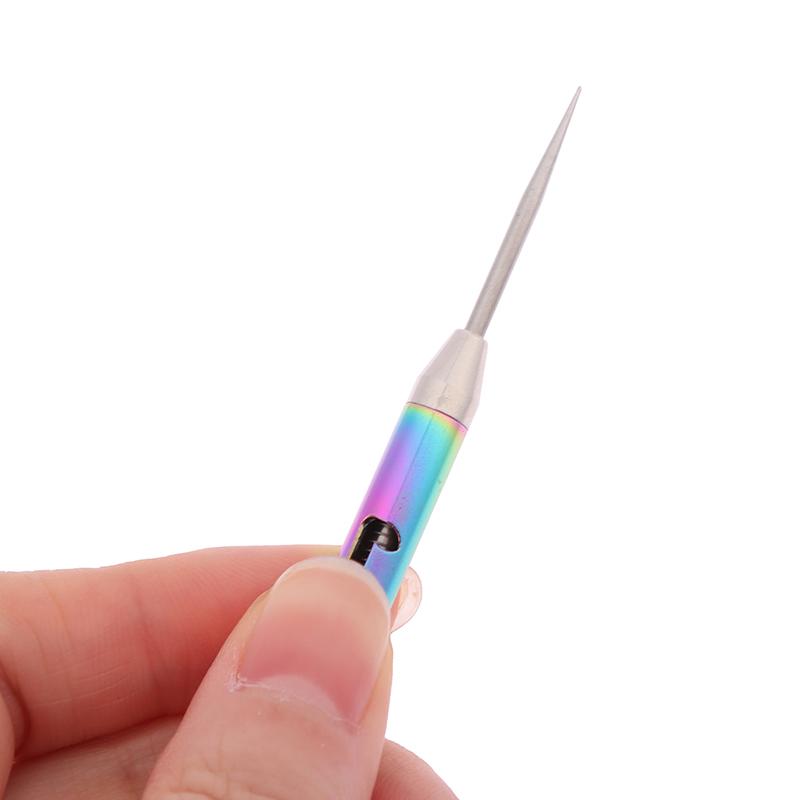 1Pcs Titanium Alloy Telescopic Toothpick Keychain Pendant Gift Fruit Fork Camping Toothpick Holder Unpacking Tool