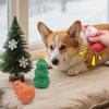 Christmas Pet Dog Toys - Squeaky Chew Toys for Puppies, Festive Christmas Tree & Moose Design, Durable Teething Toys for Small