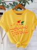Latina Foreva Text Printed Womens Tshirt American Retro Outdoor Style Round Neck Short Sleeved Casual Top