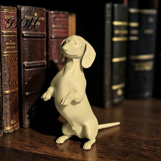 Dachshund Shape Decor 3D Printed Figurine, Modern Mini Dog Sculpture, DIY Toy Coloring Animal Desktop Decoration Ornament, Gift for Lovers Ornament