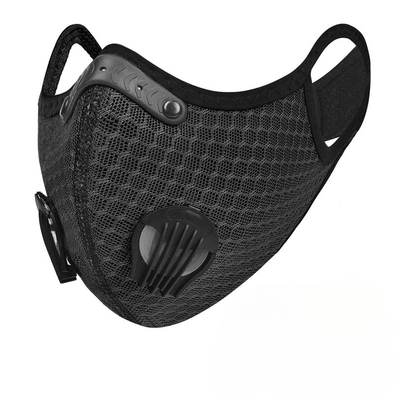 Sturmhauben Gesichtsmaske mit Atemschutz für Männer Frauen Staubdicht Filter Biker Mundschutz Wiederverwendbare Sportmaske