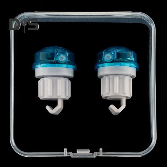 Lot de 2 lampes d'alarme de pêche, haute sensibilité, capteur de touche de canne à pêche de nuit, indicateur de touche électronique, lampe LED, accessoires de pêche