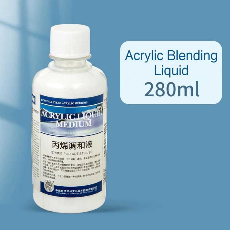 1 Bottle Premium Acrylic Flow Medium 100/280ml Matte /Gloss Art Special Painting Pigment Professional Acrylic Blending Liquid
