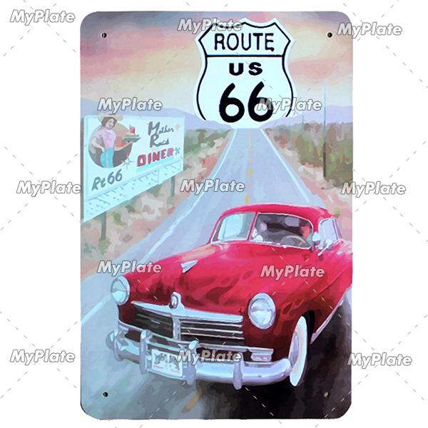 Ride Metal Sign Vintage Plaque Tin Sign Wall Decor For Garage Club Plate Crafts Art Route 66 Poster Gift Custom Wholesale