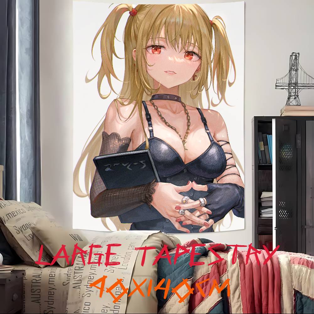 Cool Fashion Pretty Girl Misa Amane Tapestry Decoration Bedroom Dormitory Background Cloth Home Party Living Room Club Tapestry