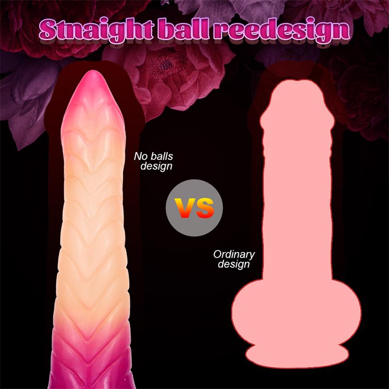 Mysterious Snake New Super Simulation Makeup Phallus Shaped Anal Plug Gradient Color Fake Penis Female Masturbator