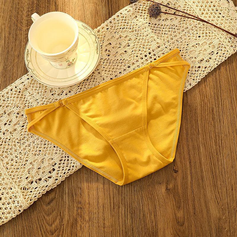 

Сексуальные хлопковые трусики для девочек, удобные, приподнимающие бедра, треугольные женские трусики XL жёлтый