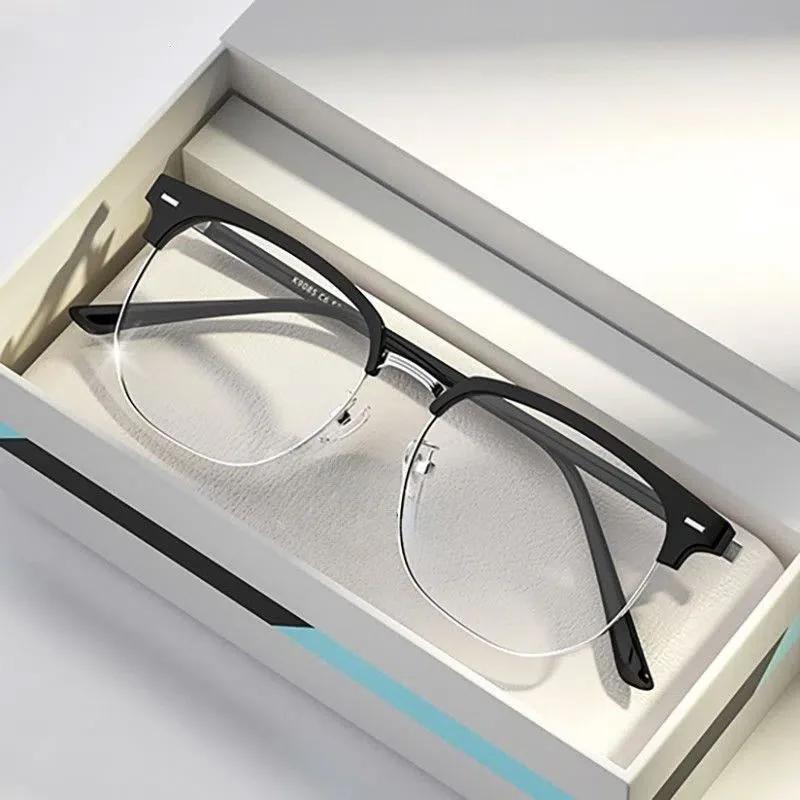 Black  Fashion Anti Blue Light Transparent Computer Glasses Men Women Square Eyewear Blocking Glasses Optical Spectacle Eyeglass