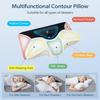 HOMCA Memory Foam Neck Pillow, Ergonomic Orthopedic Contour Pillow for Sleeping, Side and Stomach Sleepers, Black
