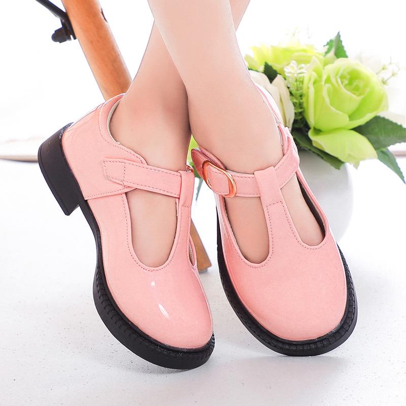 Children's Girls Princess Leather Flats - Soft Sole Spring/Autumn 2026 Student Performance Shoes