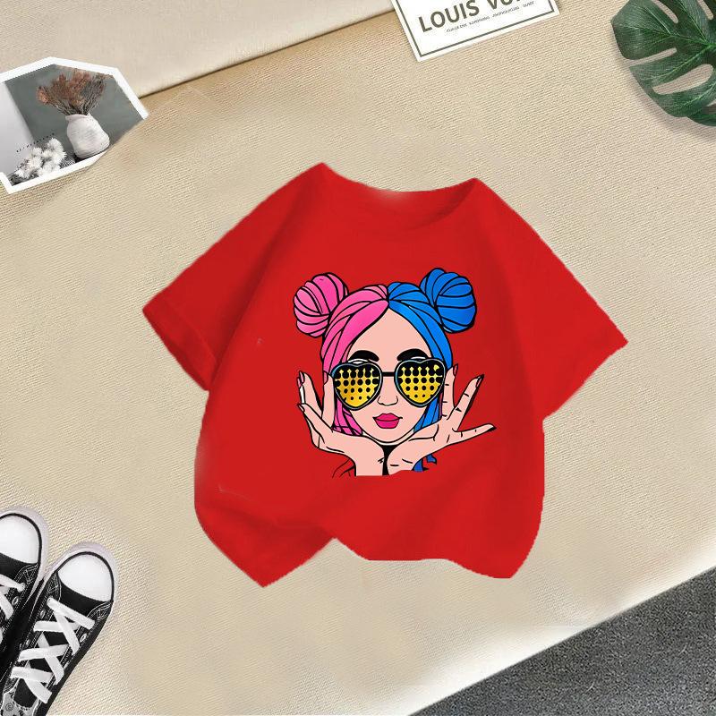 Kid T Shirt Cool Girl Printed Children T-shirt Kids 100% Cotton Clothes 2-13Y T-shirt Top Boys Girls Baby Tee