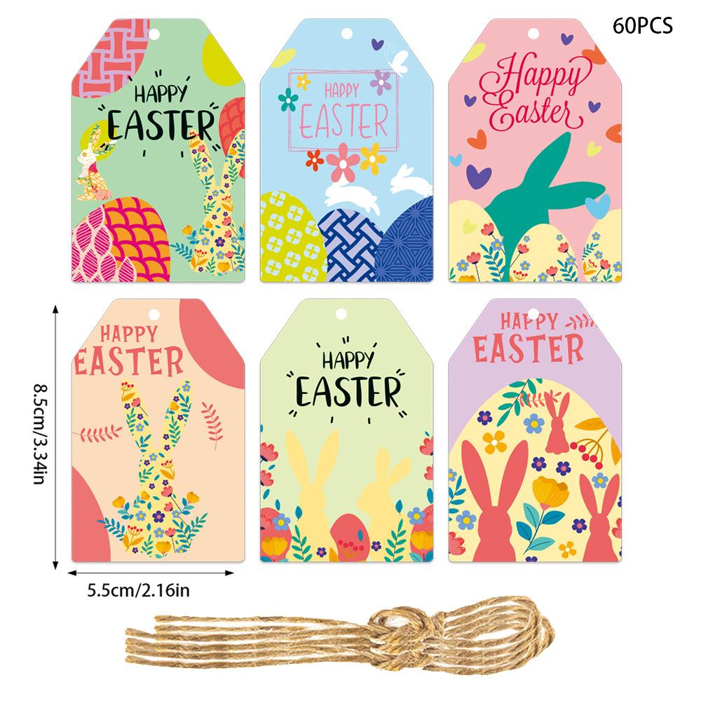 New Style, Easter Theme, Cute Bunny, Gift Box, Paper Tags, Party Decoration Pendant, Holiday Supplies