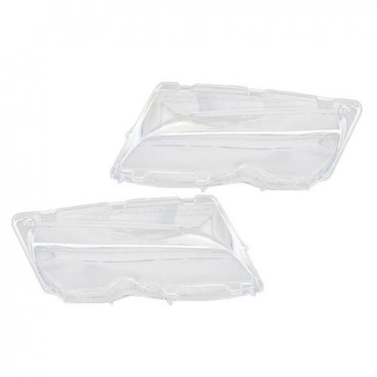 2 Pcs Clear Car Front Headlight Lens Cover For BMW 3 Series E46 4 Door 2002-2005