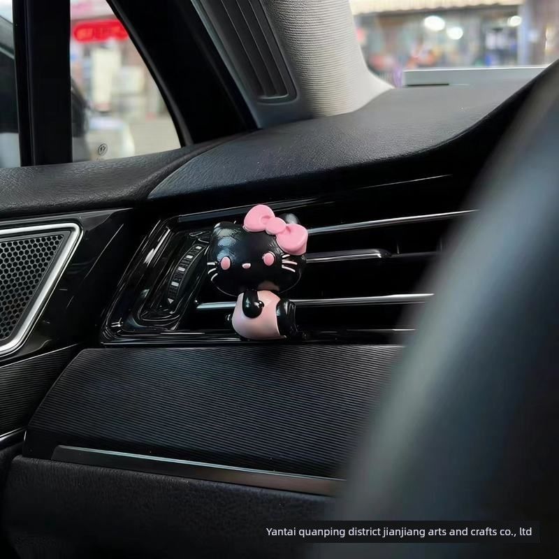 Kt Cat New Car Air Freshener Cartoon Perfume Diffuser Stone Car Vent Decoration Car Interior Accessory Ornament Fragrance