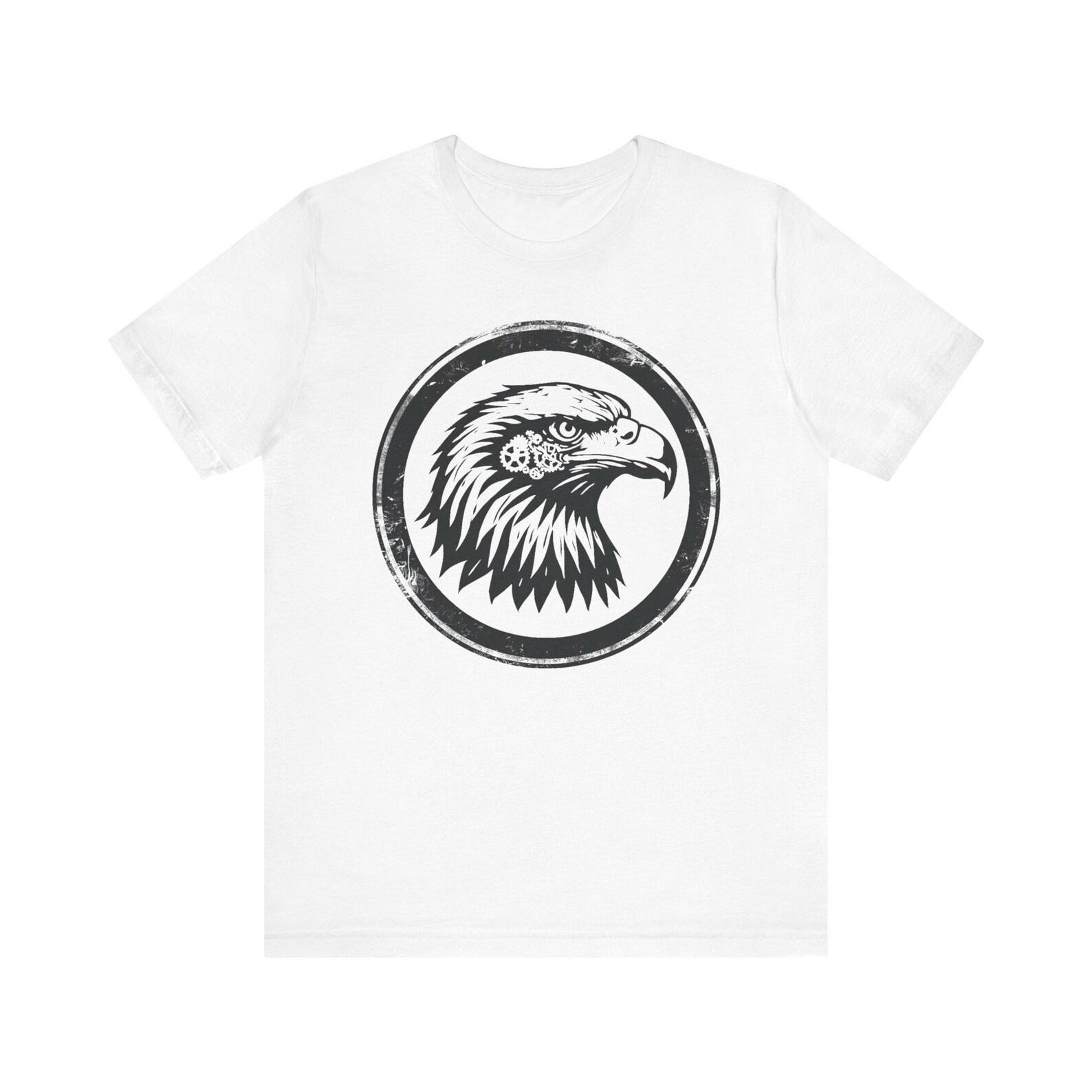 Distressed Eagle Head T-Shirt, Vintage Raptor Graphic Tee, American Eagle Apparel, Bird Lover Gift, Retro Streetwear S