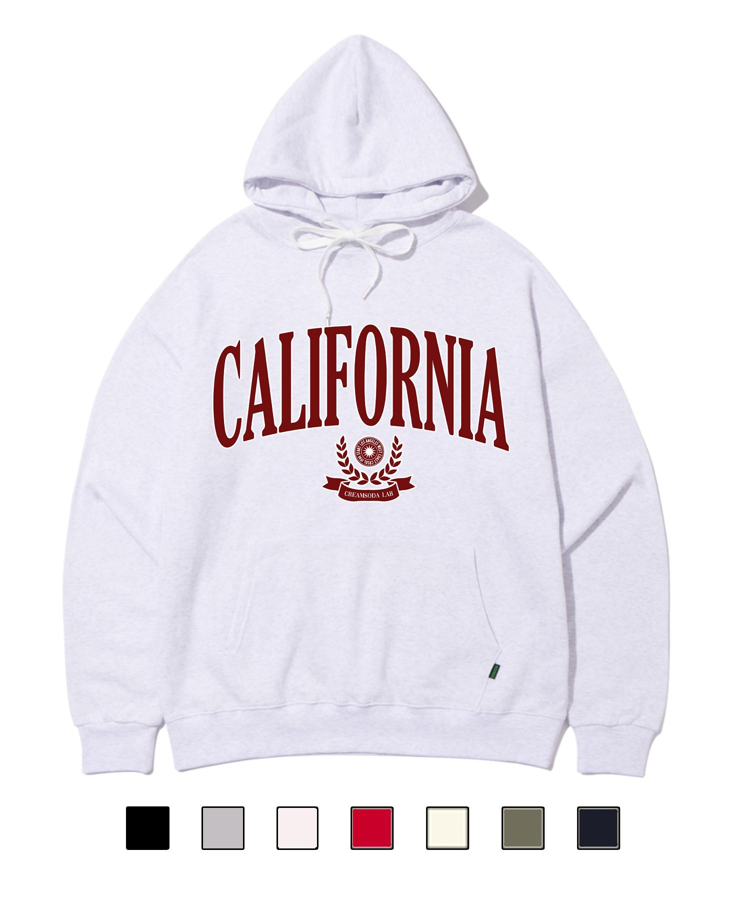 Cream Soda Lab Crsdel California Hoodie Light Grey (Fleece-Lined Or Non-Fleece-Lined) M