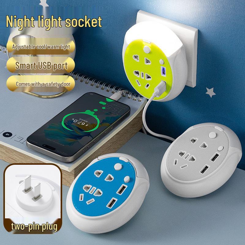 Multi-functional USB Power Strip with Two-hole Converter for US, Japan, Vietnam, Laos, Mexico, Panama