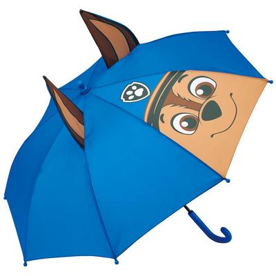 Skater 45cm Paw Patrol for Ages Elementary School Manual Opening with Finger Pinch Includes Dedicated 8 3D Design with Children's Umbrella, Design,