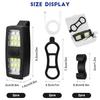 2pcs Clip-On Flashlight Rechargeable Hands-Free Running Light With 7 Modes For Runners Night Running Dog Walking Camping Hiking