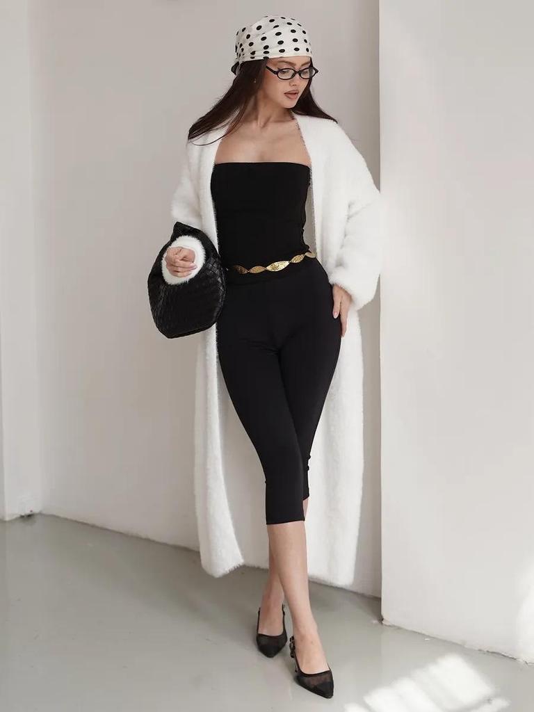 Women's Autumn/Winter Long Fluffy Cardigan - Soft Knit, Imitation Mink Velvet Sweater Coat, Lazy Style