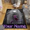 Custom 1Pc Dark Fantasy Custom Silhouette Flannel Personalized Rug Non Slip Floor Mat Soft Carpet for Living  Bedroom Office Home Decor Gift
