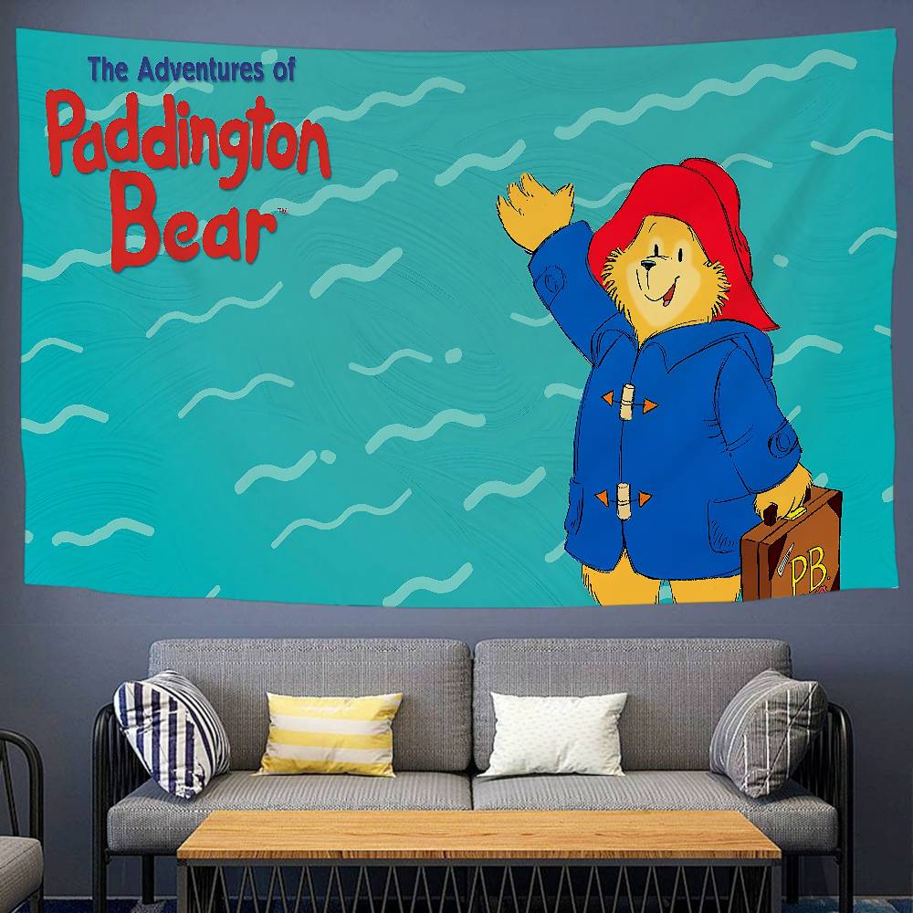 PPaddington Bear Chart Tapestry For Living Room Home Dorm Decor Art Home Decor