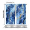 2 Panels Blue Gold Marble Printed Curtains Abstract Luxury Drapes Polyester Living Room Bedroom Window Treatment Home Decor