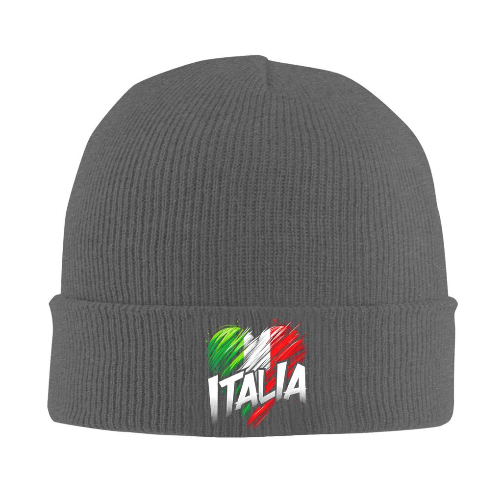 Italy Italian Flag Italia Heart Knitted Hat Womens Unisexs Skullies Beanies Winter Hats Acrylic  Casual Melon Cap