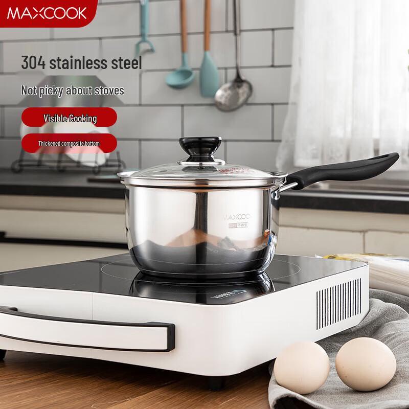 

MAXCOOK 16cm 304 Stainless Steel Saucepan