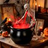 Spooky Mist Maker for Haunted House Halloween Witch Cauldron Fog Machine, Ultrasonic with Glowing LED, Dark Themed Tabletop Ornaments Party