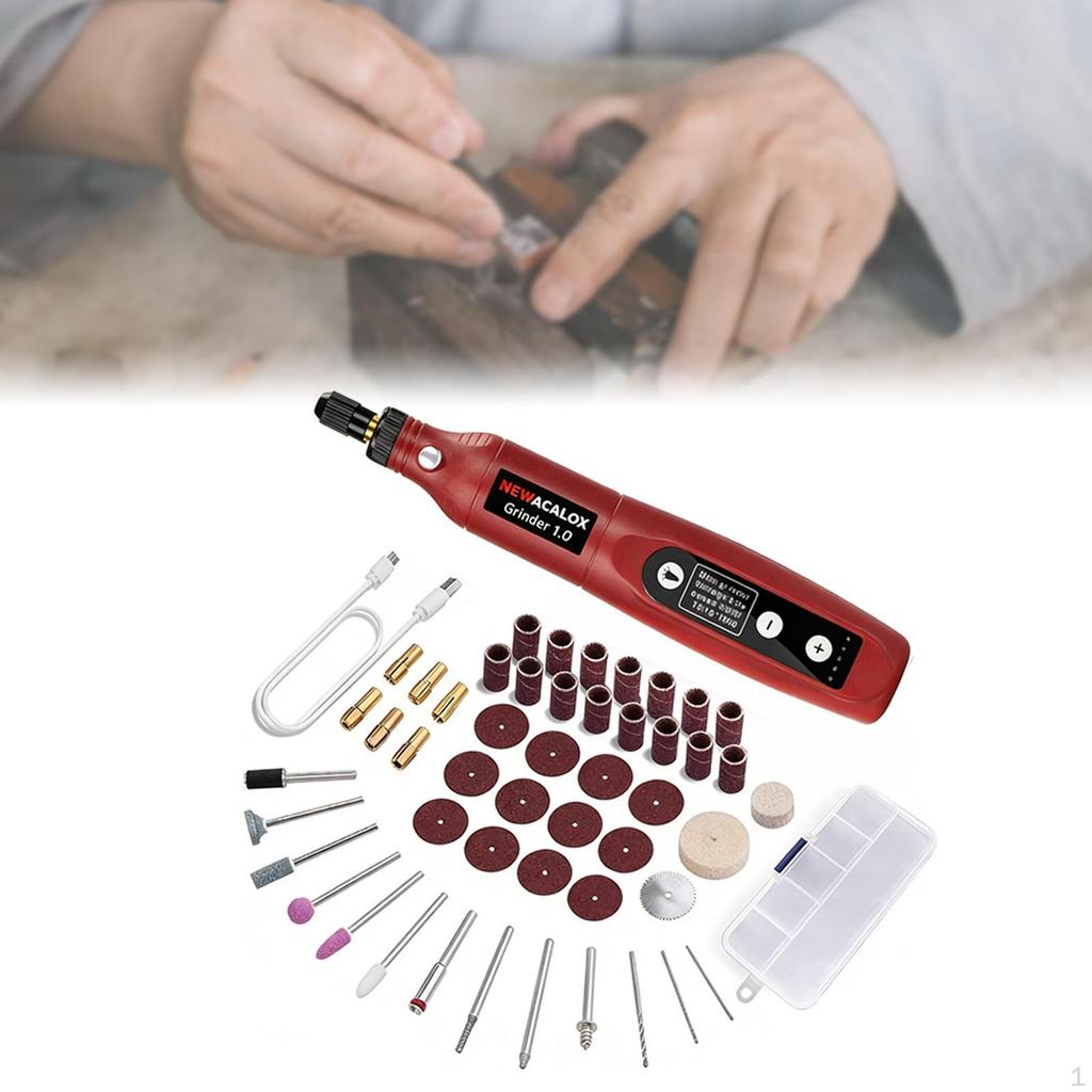 Mini Cordless Pen Rotary Tool for Drilling Grinding Polishing Red