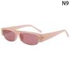Small Rectangle Women Sunglasses Vintage Clear Lens Men Half Frame Eyewear Shades Uv400