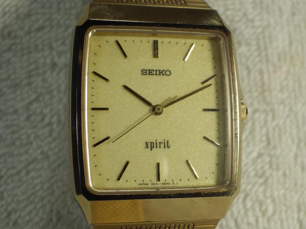 [USED] SEIKO Spirit 5E31-5A60 Men's Watch Battery Replaced, Working