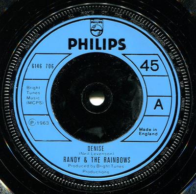 7-Zoll Schallplatte RANDY & THE RAINBOWS - Denise / Come Back 6146706 Philips 1978 UK Rock Gebraucht