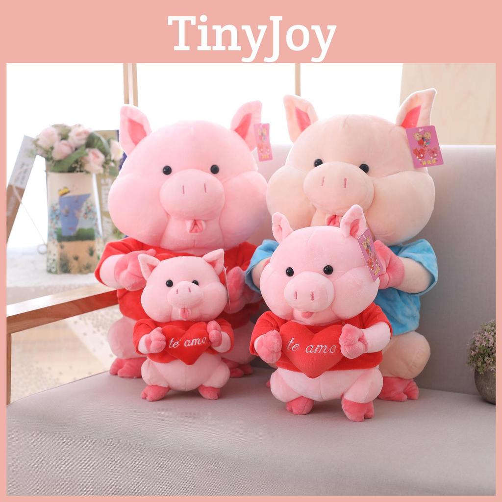 Pig Hugging Heart Plush Toy Cartoon Soft Filling Doll Couple Gift Confession