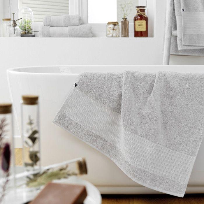 Drap de douche "Garance" 70 x 130 cm / 100% Coton Bio / 600 gr/m² l'Effet Papillon - Garance Nuage - Drap de douche 70 x 130 cm