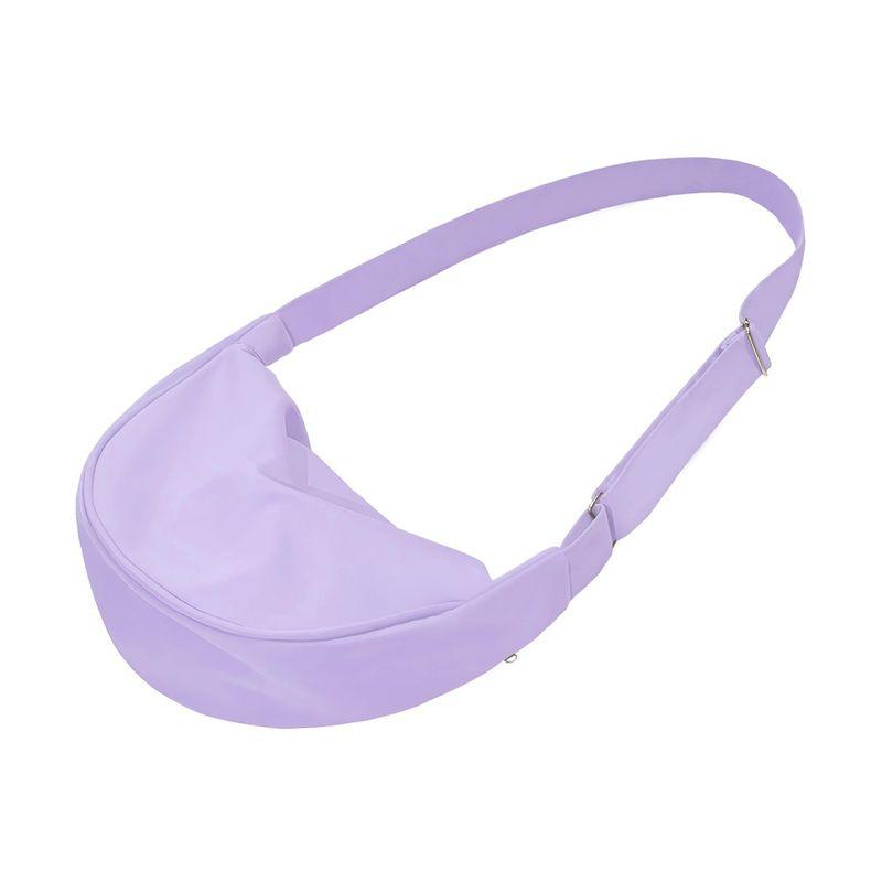 

Yohoo Japanese Style Ins Pure Color Canvas Mobile Phone Bag Lavender((Separate package))