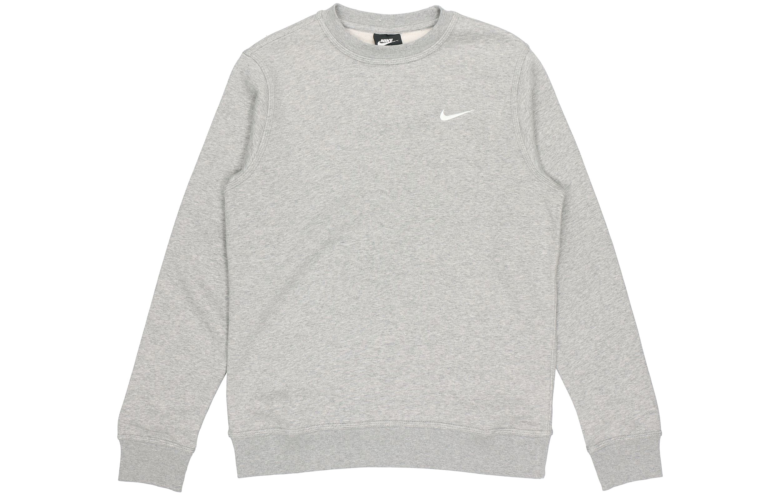 Nike Club Fleece Lined Embroidered Small Logo Classic Sneakers Sweatshirt Winter Men s Gray 916609-063 XXL