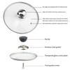 Stainless Steel Nonstick Frying Pan With Glass Lid For Even Heating And Ergonomic Grip Kitchen Cookware