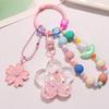 Cherry Blossoms Quicksand Keyring Women Girls DIY Bag Earphone Cover Pendants